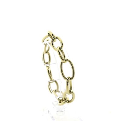 Image 1 of Gold wide anchor link bracelet | 20 cm