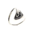 Image 1 of Silver ring with wave design