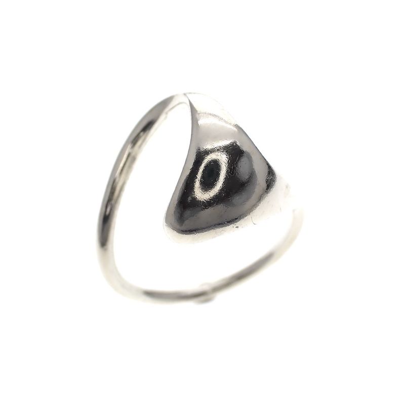 Image 1 of Silver ring with wave design