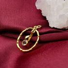 Image 2 of Gold flower pendant with zirconia