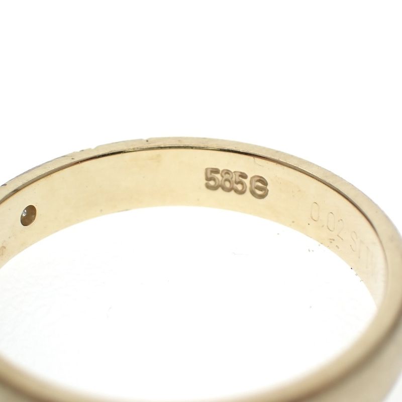 Image 4 of Two-tone gold matte ring with diamond; 0.02 ct.