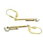 Image 4 of Two-tone gold fantasy earrings with 0.02 ct diamond.