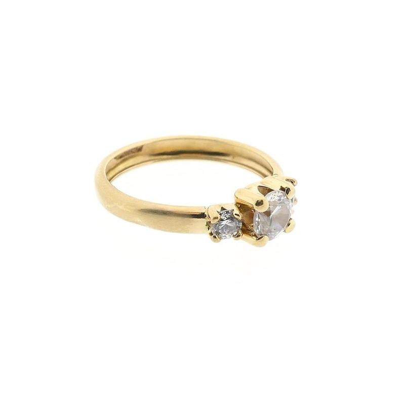 Image 4 of Vintage gold engagement ring with zirconia