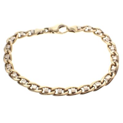 Two-tone gold navy link bracelet Image 1 of Two-tone gold navy link bracelet