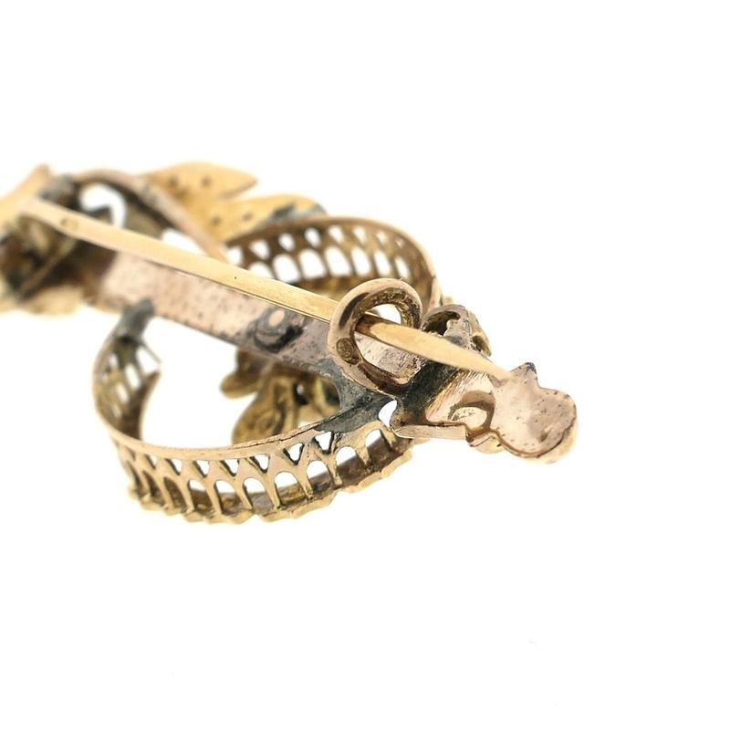 Image 4 of Antique gold brooch with pearls