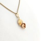 Afbeelding 7 van Bicolor gouden hanger van roos