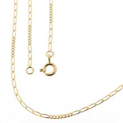 Image 1 of 18K Gold Thin Fantasy Link Chain | 43 cm