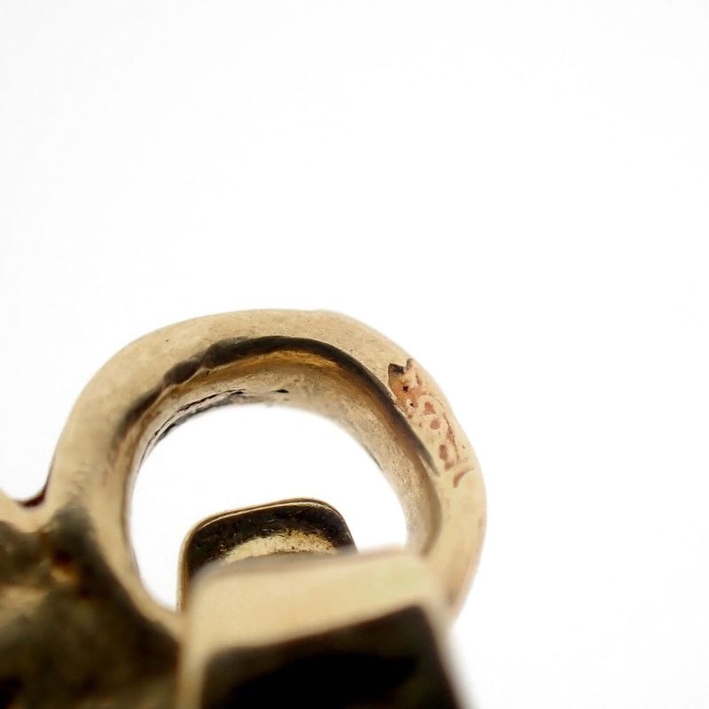Image 7 of Vintage gold entourage pendant with red coral