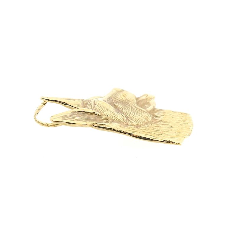 Image 8 of Gold pendant of a German Shepherd's head