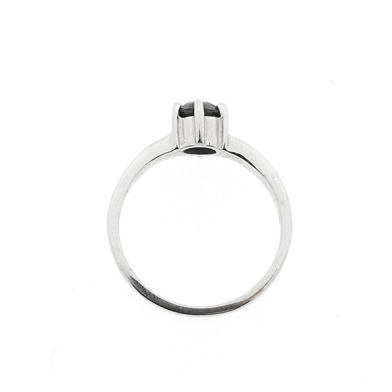 Image 5 of White gold solitaire ring with a black diamond | 0.75 ct. (price adjusted, incl. alteration costs)