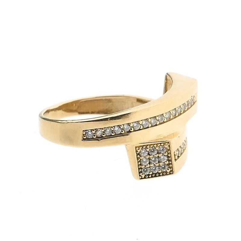 Image 3 of Gold ring with zirconia