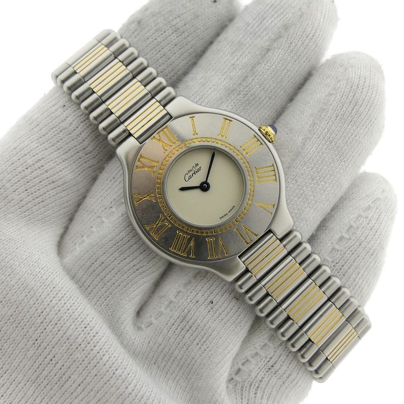 Image 5 of Cartier Must 21; Gold/steel women's watch