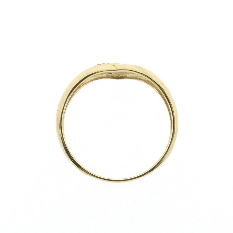 Image 5 of Gold V-shaped ring with diamond | 0.005 ct.