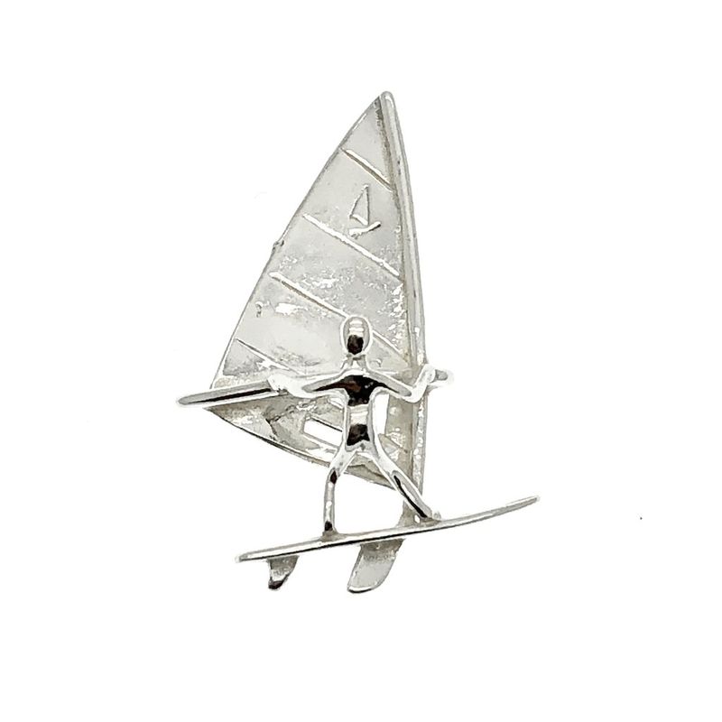 Image 1 of Silver pendant; Windsurfer