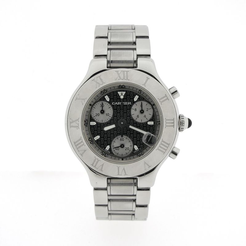 Image 17 of Cartier Chronoscaph 21 Ref. 2424; Unisex chronograph watch