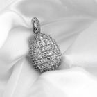 Image 6 of Silver egg pendant with zirconia