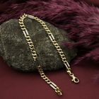 Image 2 of Two-tone gold Figaro link bracelet | 20.5 cm