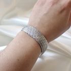 Image 4 of Vintage wide white gold bracelet