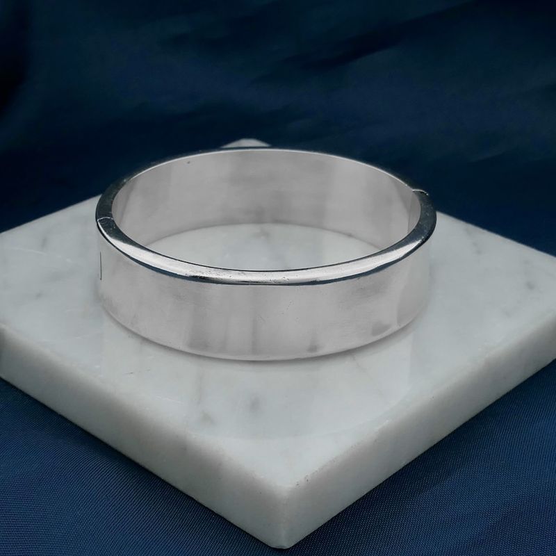 Image 2 of Silver wide slave bracelet | Ø 59 mm