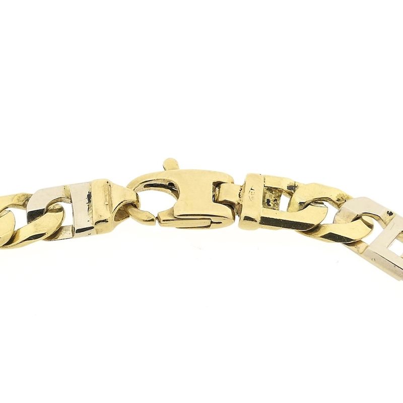 Image 4 of Two-tone gold navy link bracelet