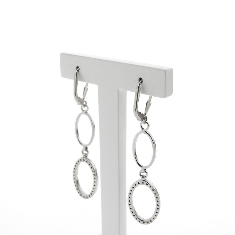 Image 3 of Silver earrings with zirconia