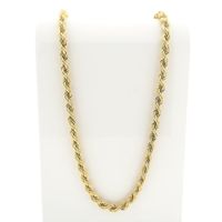 Two-tone gold twisted/Venetian link chain