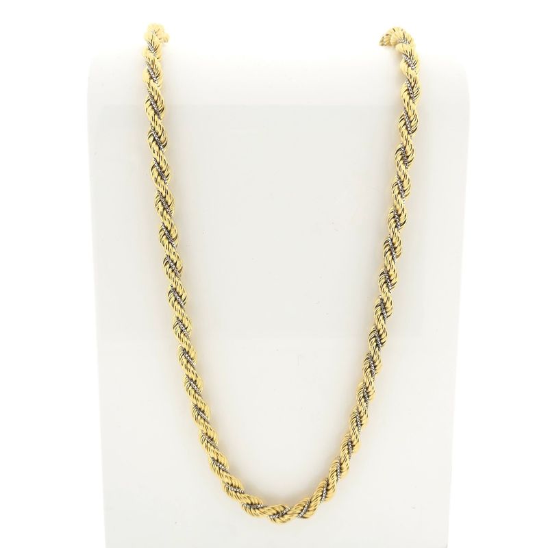 Image 1 of Two-tone gold twisted/Venetian link chain