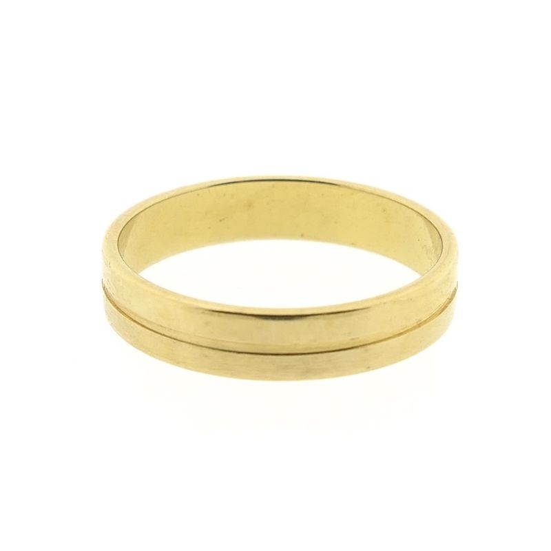 Image 3 of Gold men's ring with engraved line