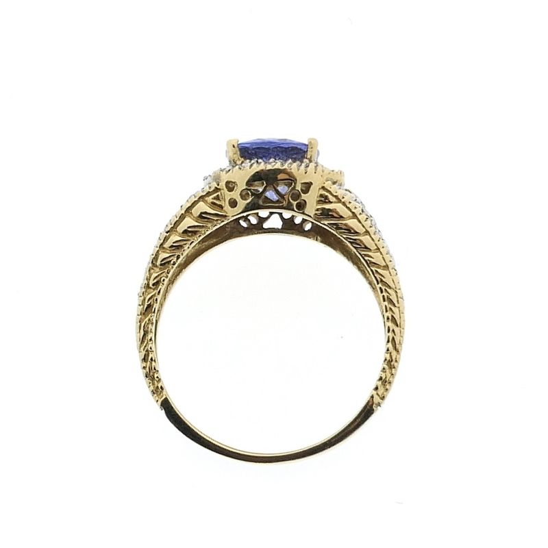 Image 5 of Gold ring with tanzanite and diamond | 0.48 ct.