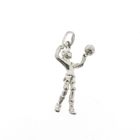 Image 2 of Silver pendant of a volleyball player