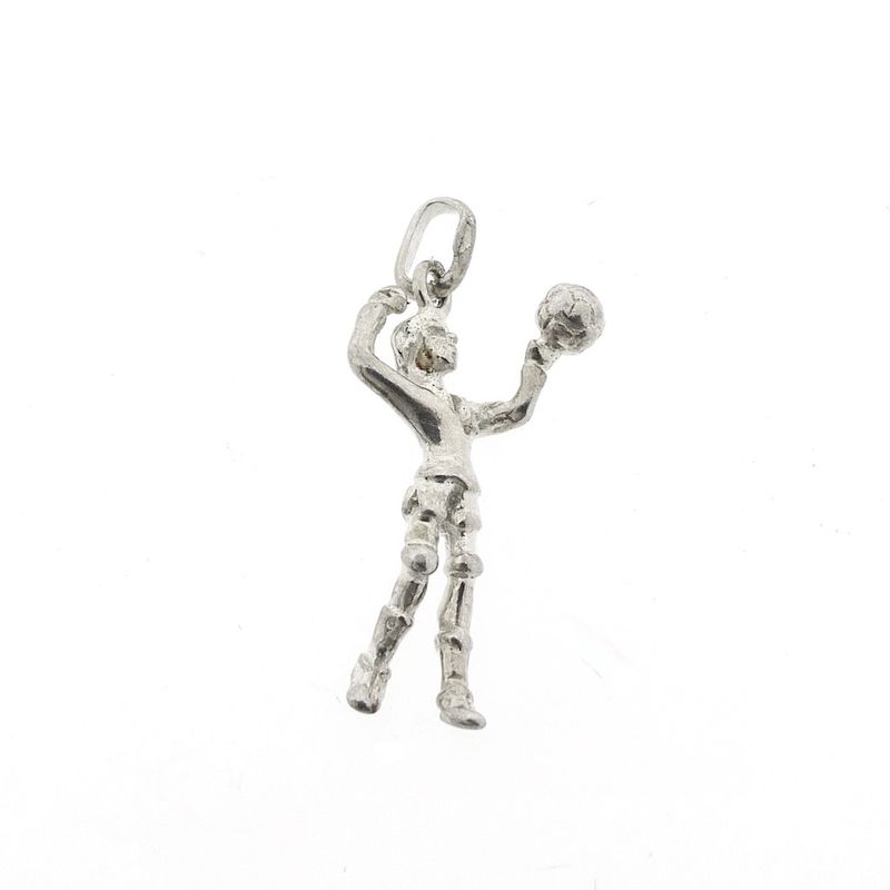 Image 2 of Silver pendant of a volleyball player