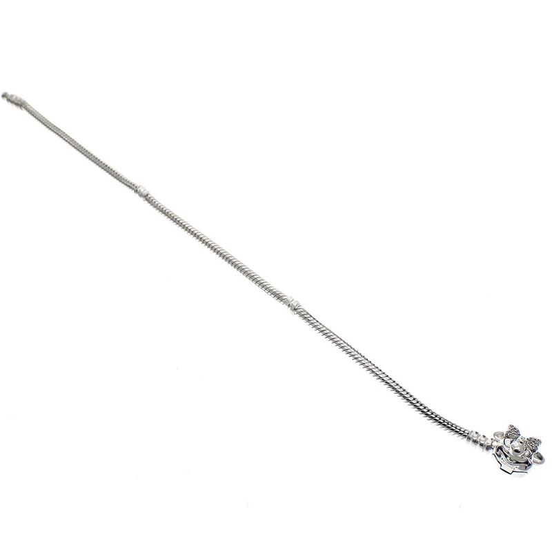 Image 5 of Disney Pandora Moments Pavé Minnie Mouse; Silver; Snake Chain | 20 cm