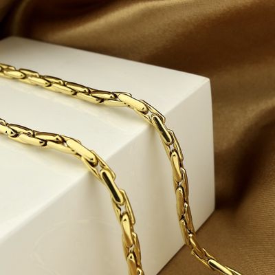 Golden fantasy link necklace | 45.5 cm Image 2 of Golden fantasy link necklace | 45.5 cm