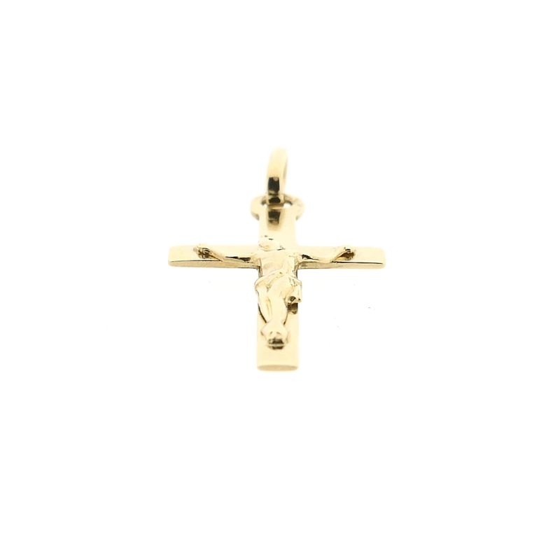 Afbeelding 8 van Gouden hanger van een kruis met corpus