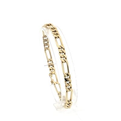 Afbeelding 1 van Gouden Figaro schakelarmband 