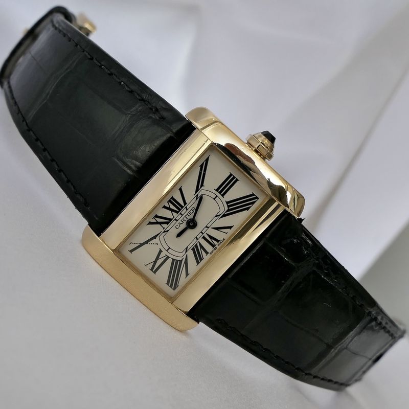 Image 5 of Cartier Tank Divan; 18k gold women's watch