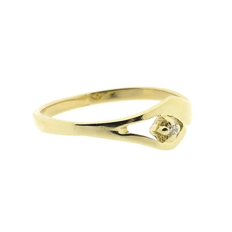 Image 4 of Gold ring with diamond | 0.01 ct.