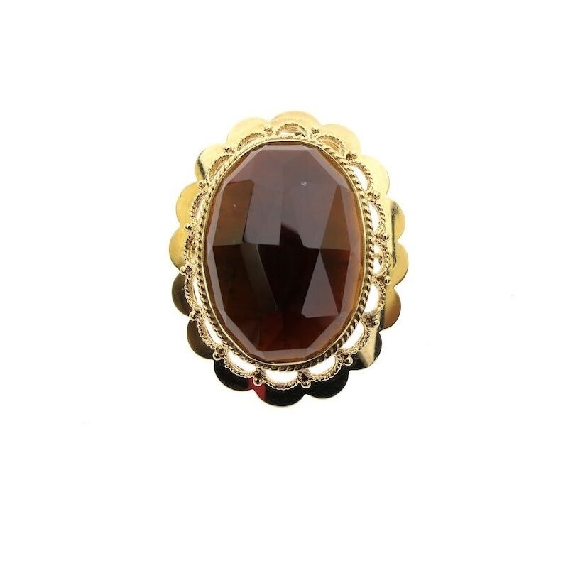 Image 1 of Antique gold brooch/pendant with garnet