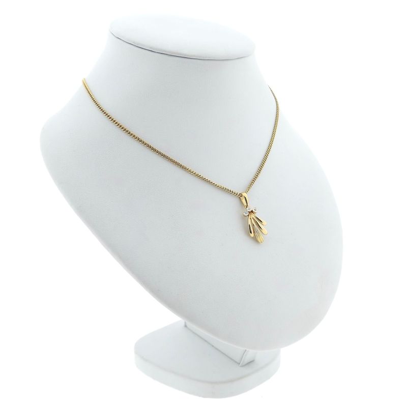 Image 4 of Golden fantasy pendant with diamonds; 0.015 ct.