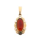 Image 1 of Bicolor Gold Pendant with Carnelian