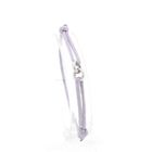 Image 3 of Forever Knots® Lilac Satin Bracelet with Silver Link
