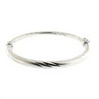 Image 1 of 18K white gold twisted bangle bracelet | Ø 60 mm