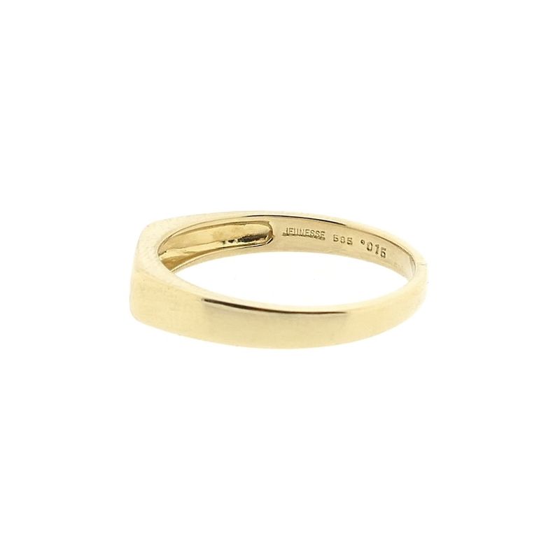 Image 8 of Gold Jeunesse pinky ring with diamond; 0.015 ct.