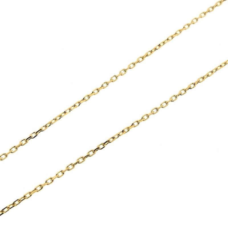 Image 6 of Gold anchor link necklace with a fixed pendant; Angel with zirconia | 45 cm