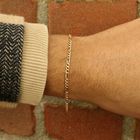 Image 9 of Gold subtle Figaro link bracelet | 21 cm