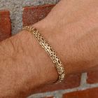 Afbeelding 11 van Gouden fantasie schakelarmband 