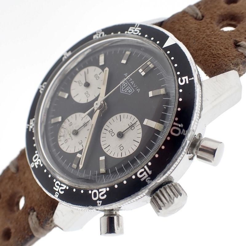 Image 6 of Heuer Autavia 2446C; Vintage chronograph men's watch