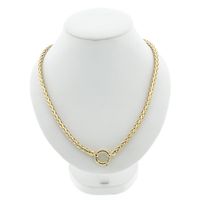 Gold foxtail link necklace