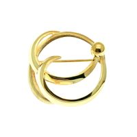 Golden fantasy brooch