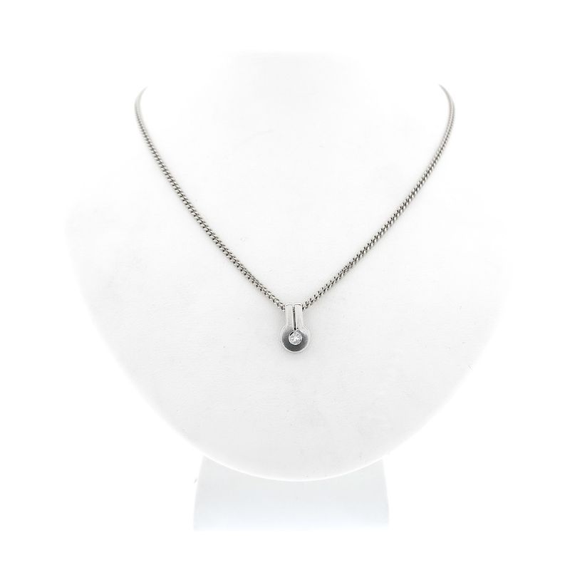 Image 6 of White gold pendant with diamond | 0.07 ct.